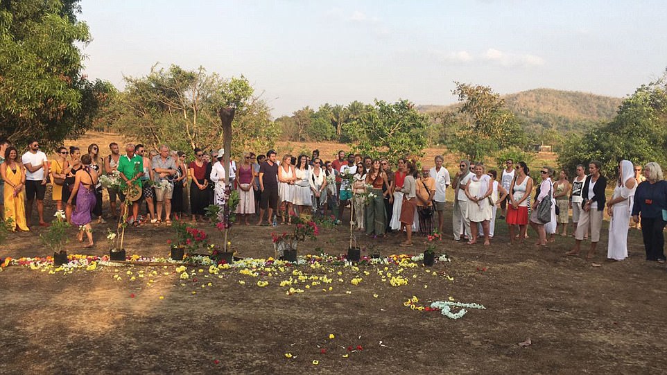 PIC FROM Caters News - (PICTURED: A vigil conducted today at 5.30 pm by local and foreign nationals tourist about 200 attended) - Heartbroken friends and family have paid tribute to Danielle McLaughlin after her body was found on an Indian beach in the early hours of Tuesday morning. Tragically, the 28-year-old had shared an optimistic Facebook post just days ago on February 22, tagging herself as travelling to Goa, and writng: "Thank you to all my friends and family for making home so special and always looking after me. I am very grateful and the luckiest person I know...Off on another adventure..." Danielle, who had also travelled around Thailand, had a distinctive tattoo on her leg, reading 'Yesterday is history, tomorrow is a mystery.' SEE CATERS COPY.